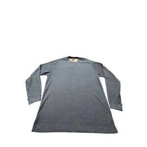 Alpine Lakes Mens Large Blue Textured Long Sleeve Thermal Top Workwear Waffle Kn